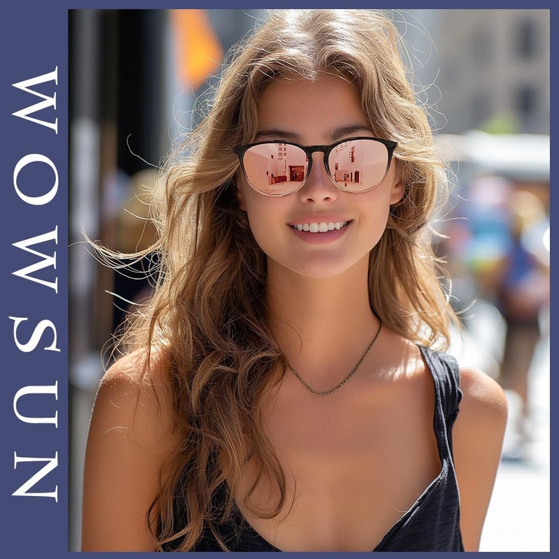 WOWSUN Retro sunglasses womens 2024 trendy round classic glasses - Image 2